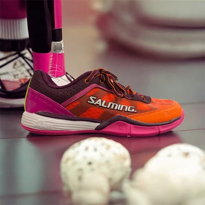 Salming Viper 4 lila orange 1237075-3508