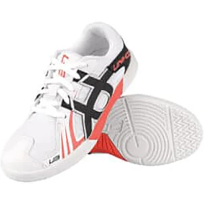 Innebandyskor Unihoc U3 Junior vit neonröd