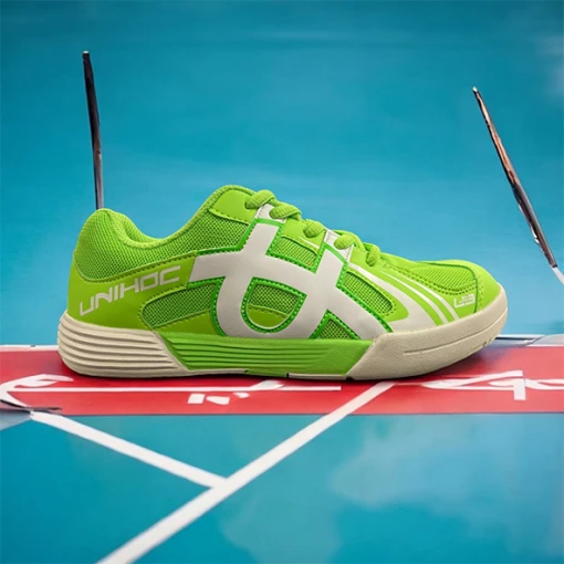 Unihoc Innebandyskor U3 Junior limegrön vita